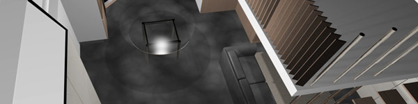 Appartamento Firenze, render soggiorno