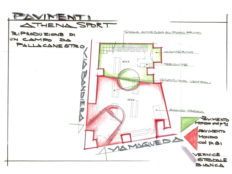 Proposta pavimento campo da basket