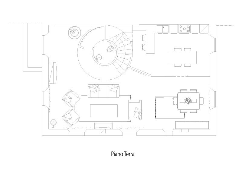 Progetto villa, pianta piano terra